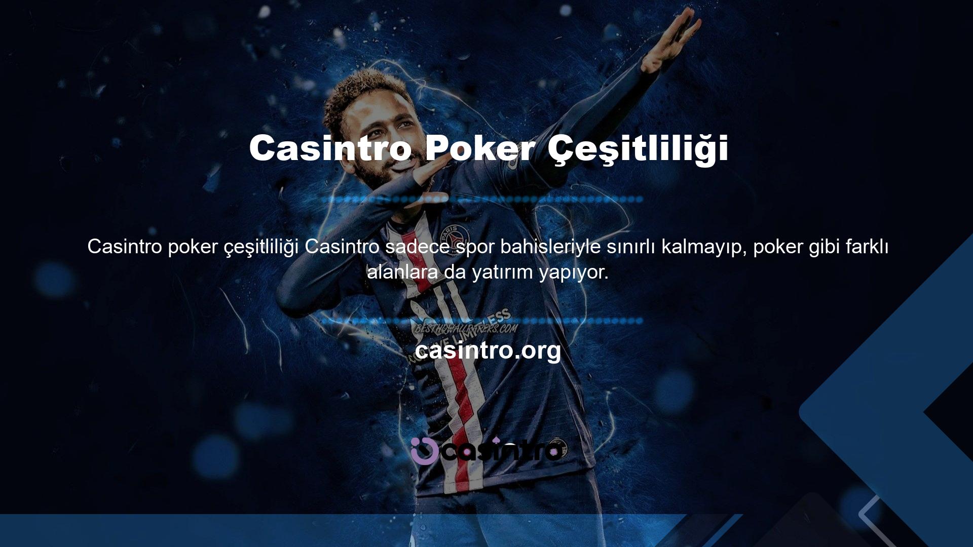 Poker oynamak isteyenler, ana sayfadaki Poker sekmesine tıklayarak oyun seçeneklerine kolayca ulaşabiliyor